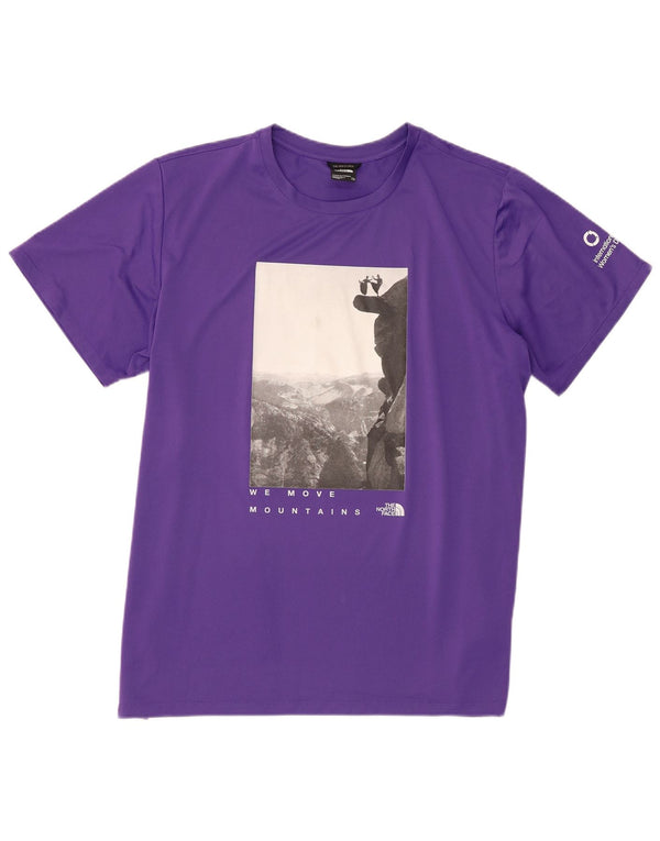 The North Face Damen Grafik-T-Shirt-Oberteil UK 20 2XL Lila Polyester