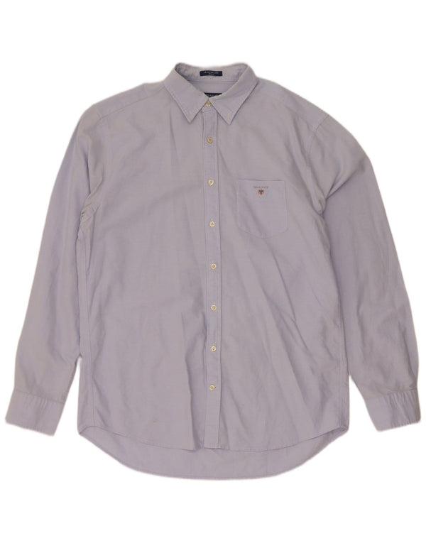 Gant Camicia da uomo vestibilità regolare taglia 41/42 16 1/2 grande cotone blu