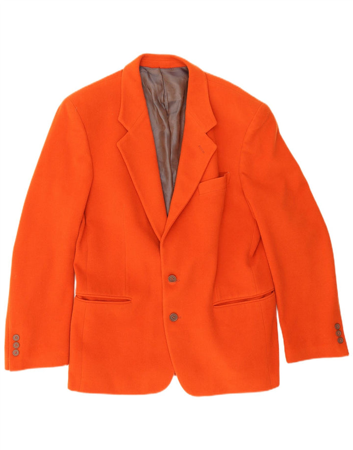 Oil Company Mens 2 Button Blazer Jacket IT 48 Medium Orange Wool