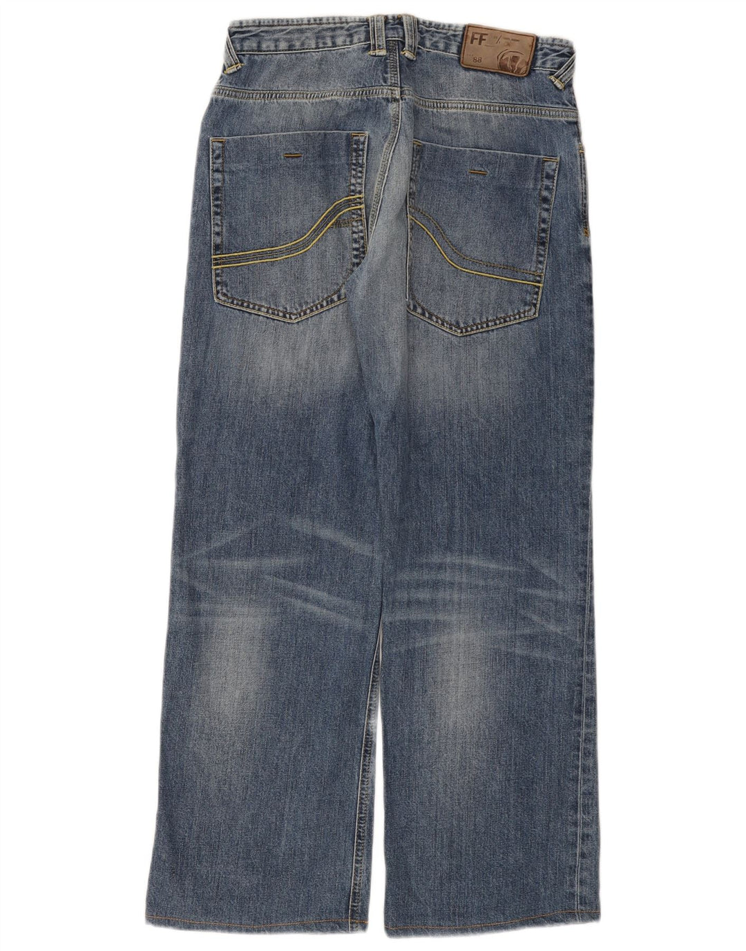 Fat Face Mens Wide Leg Jeans W30 L29 Blue Cotton