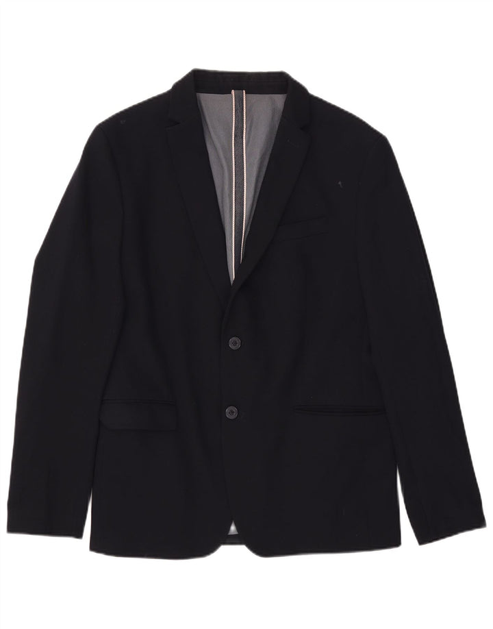 Zara Herre 2-knaps blazerjakke IT 54 2XL Marineblå