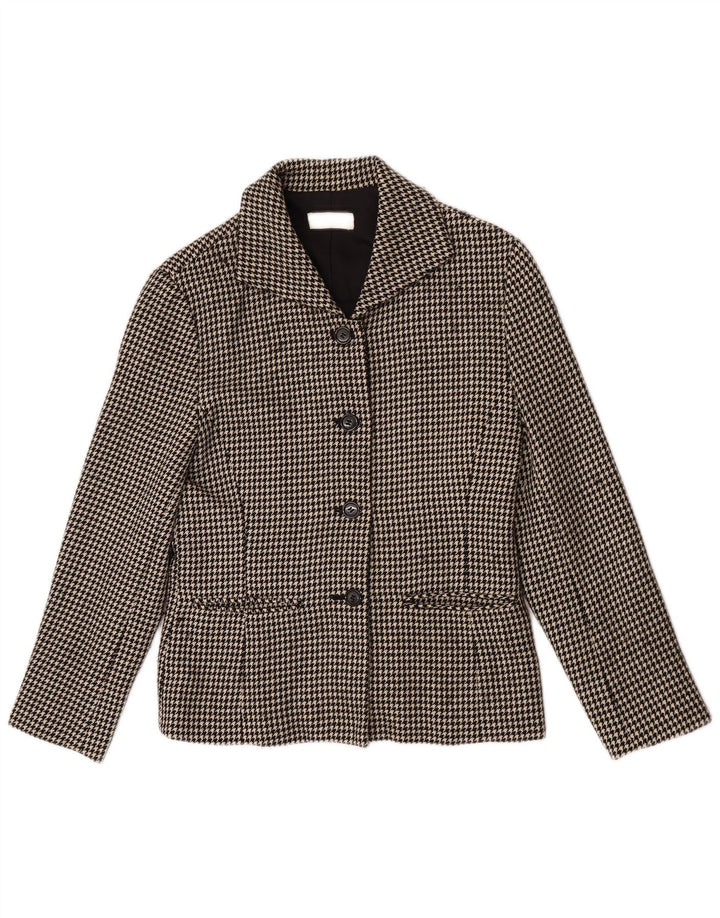Griffe Damen-Blazer mit 4 Knöpfen, Gr. 10, Größe S, Schwarz, Hahnentrittmuster