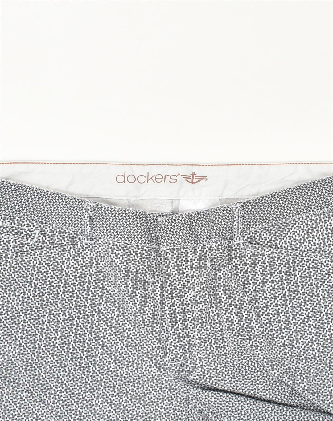 DOCKERS Womens Crazy Pattern Casual Shorts US 12 Large W34  Grey Geometric | Vintage Dockers | Thrift | Second-Hand Dockers | Used Clothing | Messina Hembry 