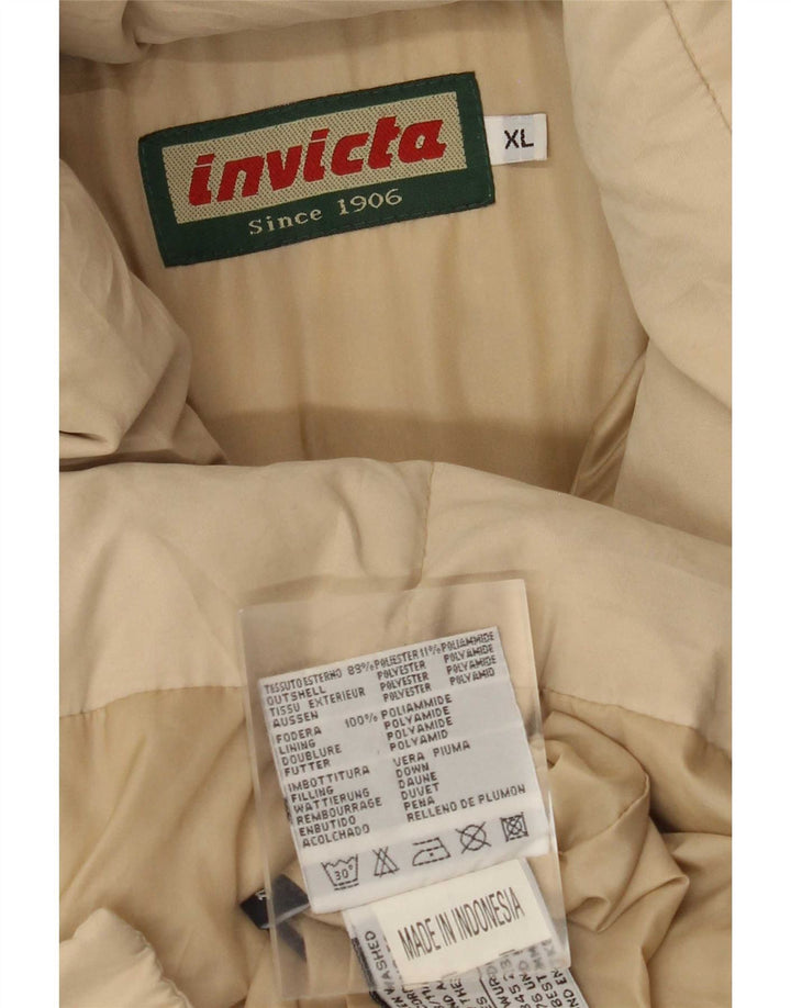Invicta Manteau rembourré surdimensionné à capuche pour femme UK 18 XL Beige Polyester