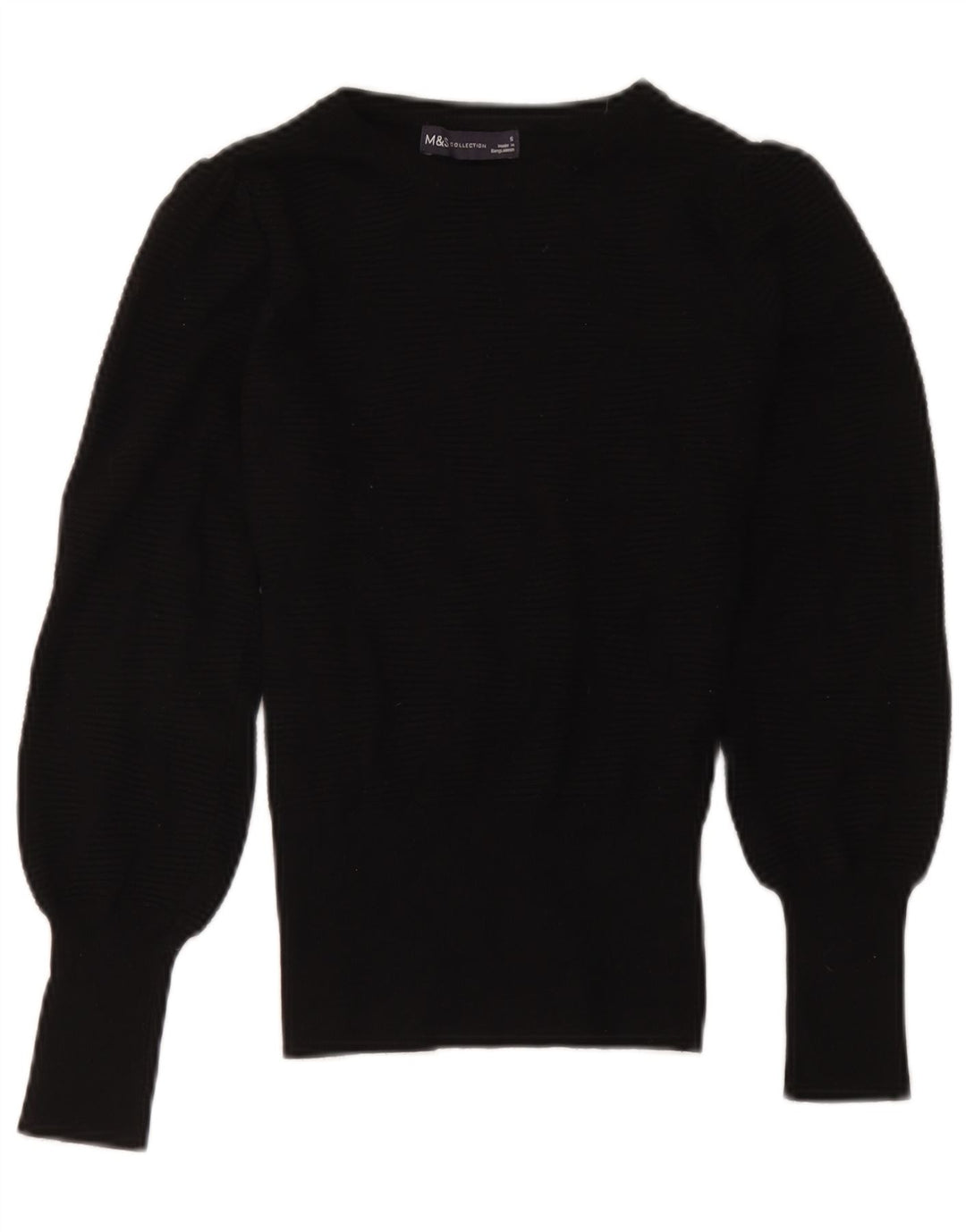 Marks & Spencer Dame sweater med rund hals DK 10 Small Black Classic