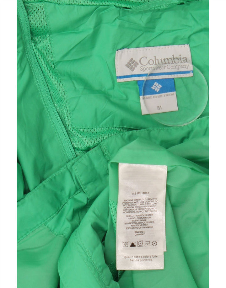 Columbia Chaqueta impermeable con capucha para mujer UK 44 Poliéster verde medio