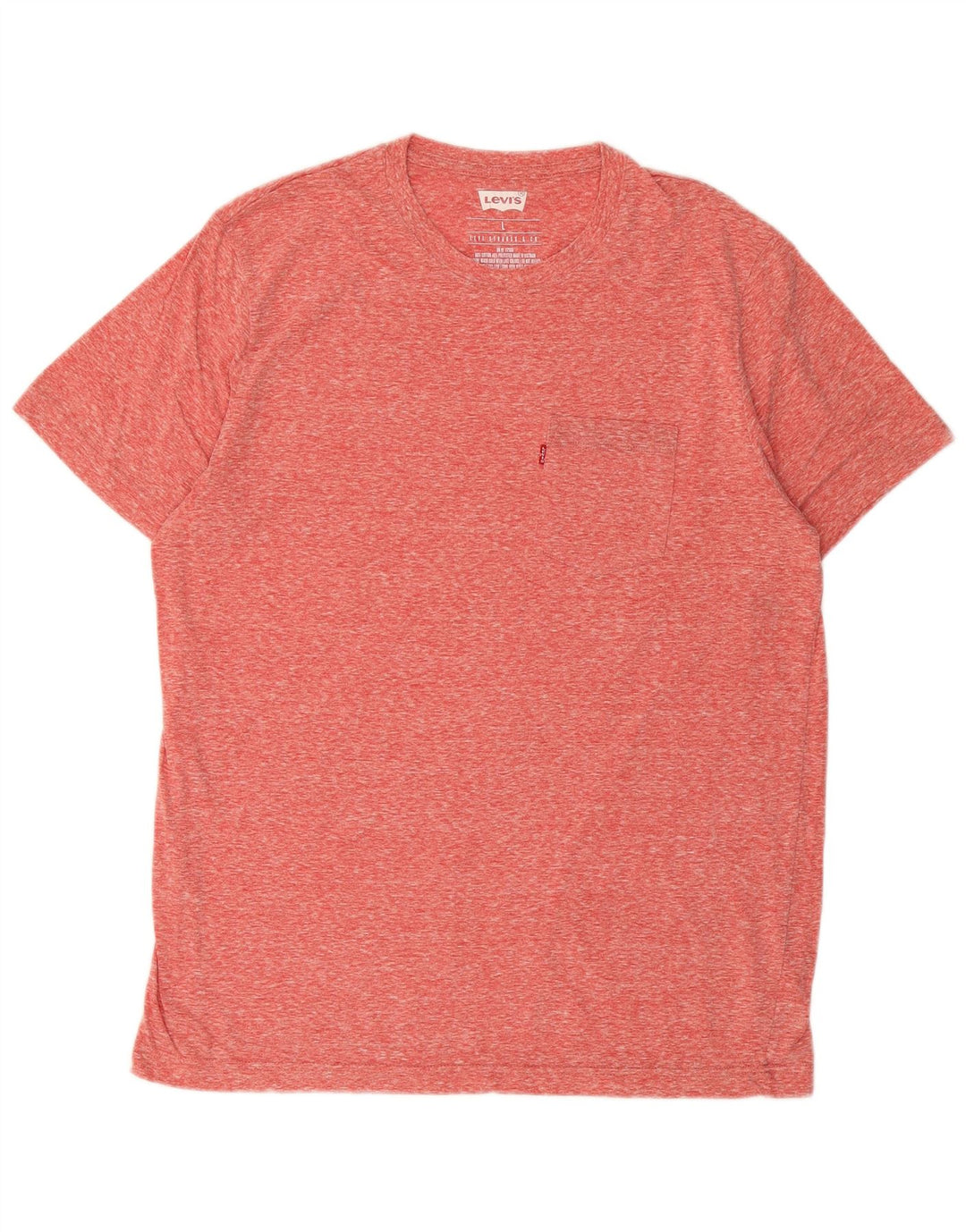 Camiseta masculina LEVI'S grande algodão manchado rosa