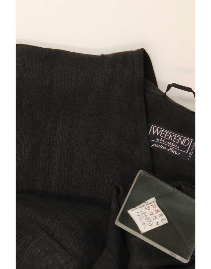 Max Mara Womens Weekend Oversized 4 Button Blazer Jacket UK 10 Small Black