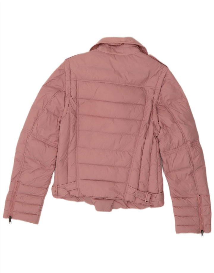 Stefanel Dame Polstret Jakke UK 12 Medium Pink Polyamid