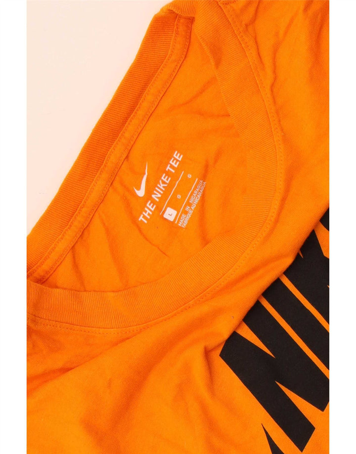 Nike Mens Graphic T-Shirt Top Large Orange
