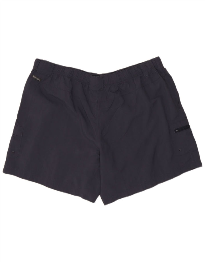 COLUMBIA Mens Cargo Shorts XL W38 Navy Blue Nylon