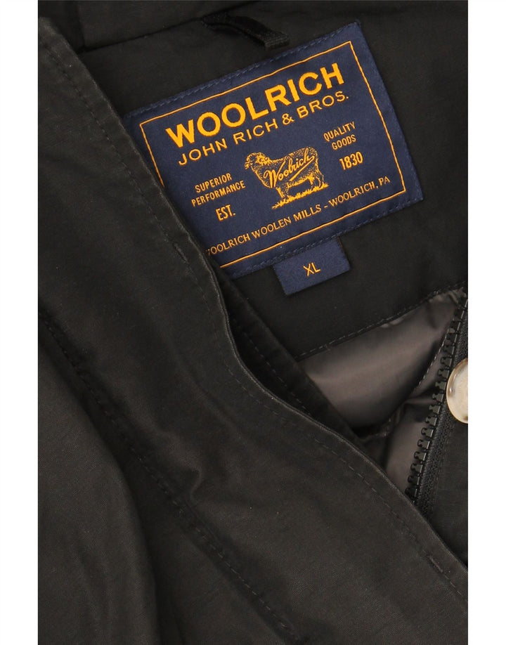 WOOLRICH Womens Hooded Padded Coat UK 18 XL Black Vintage Woolrich and Second-Hand Woolrich from Messina Hembry 