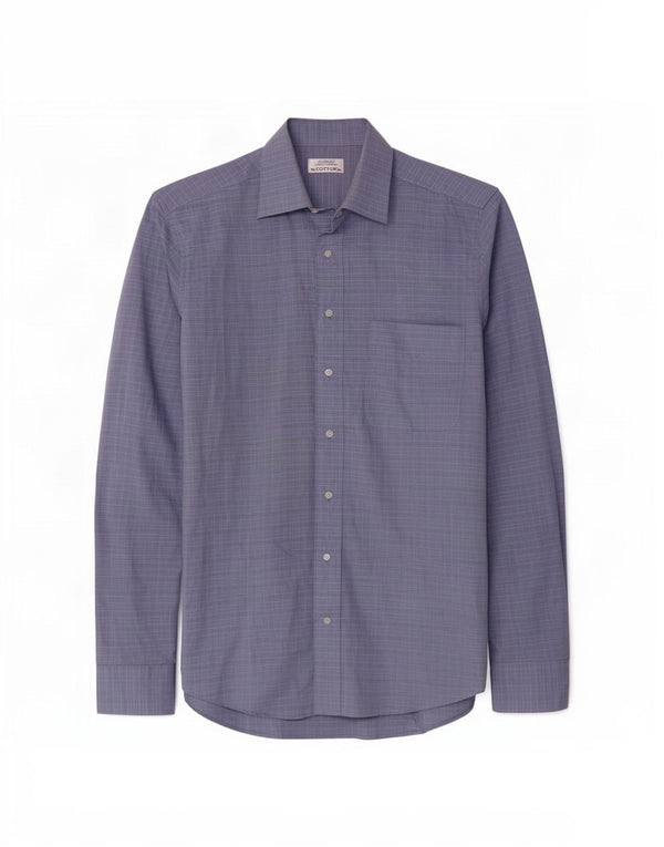 St. Bernard Mens Shirt Size 39 15 1/2 Medium Blue Check