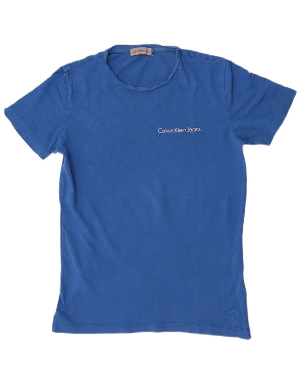 Calvin Klein Jeans Ανδρικό T-Shirt Top Μικρό μπλε βαμβακερό