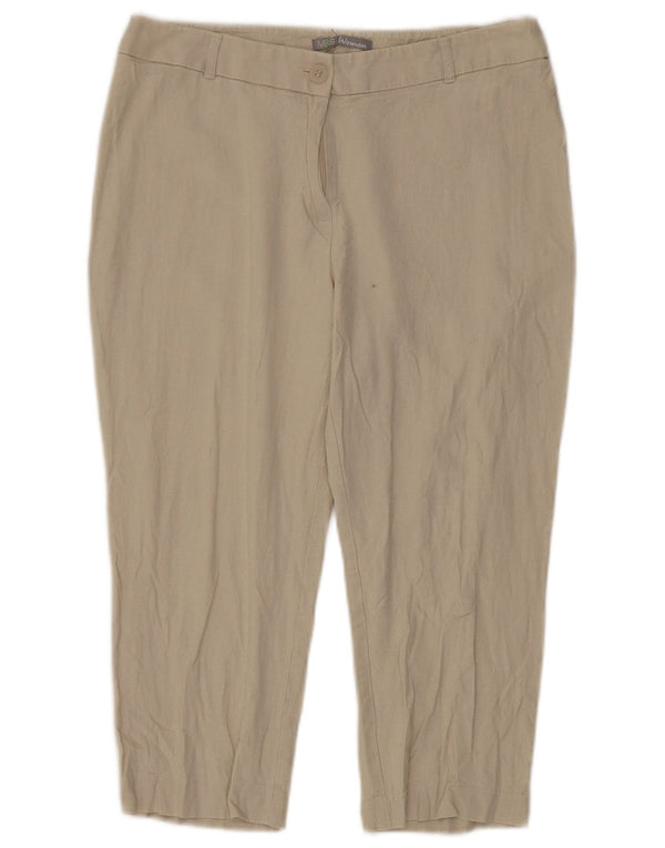Pantaloni capri drepti pentru femei Marks & Spencer UK 12 Medium W30 L20 Bej