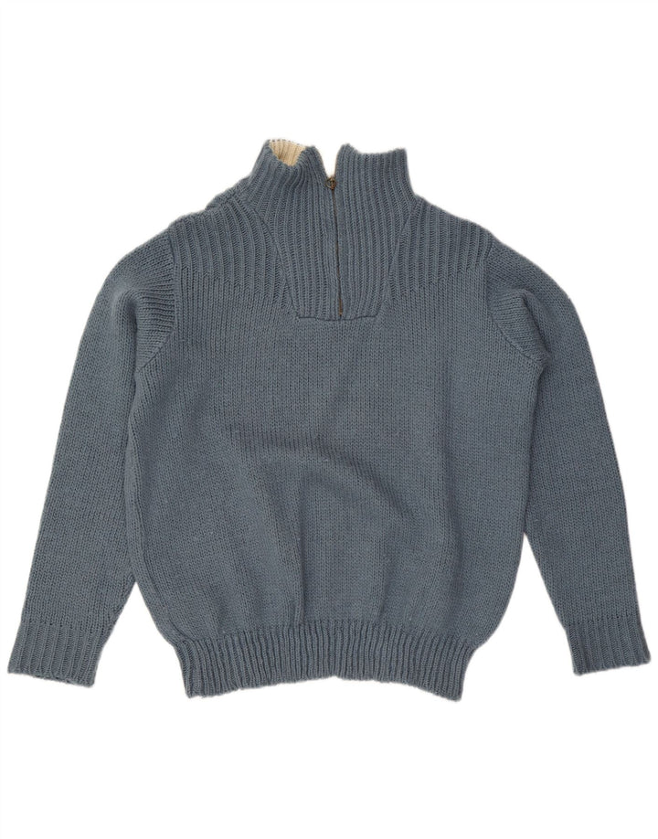 Lee Herre Zip Neck Jumper Sweater 2XL Blå Akryl