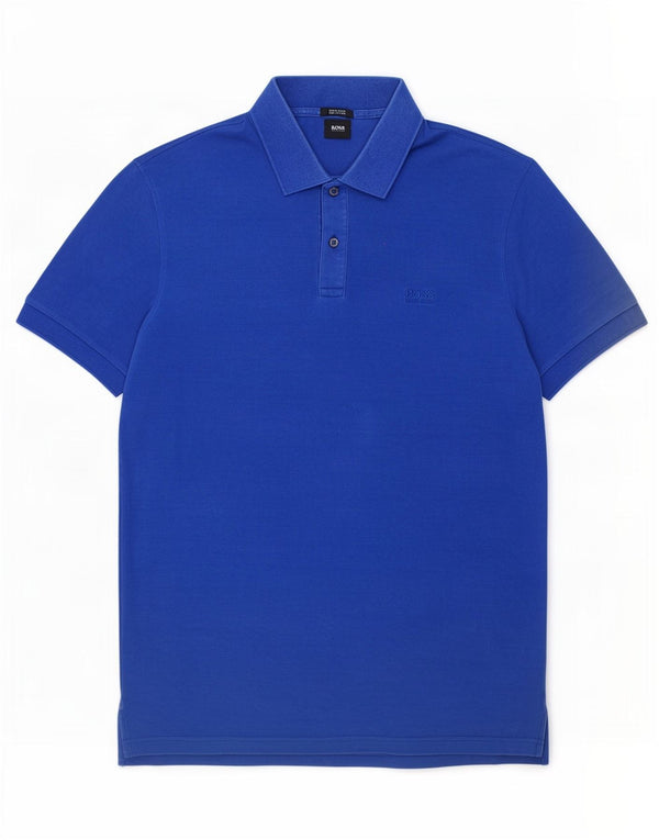 Polo Hugo Boss da uomo vestibilità regolare 2XL cotone blu