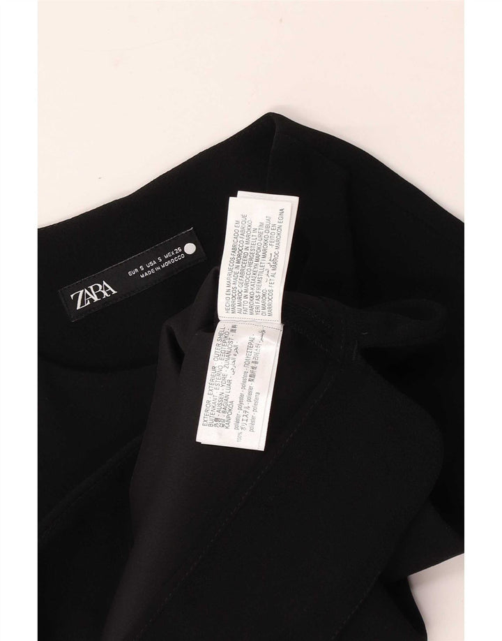 Zara Womens Crop vest UK 10 Small Black Polyester