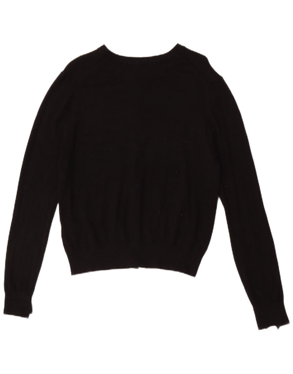 Zara Womens Cardigan Sweater UK 12 Medium Black