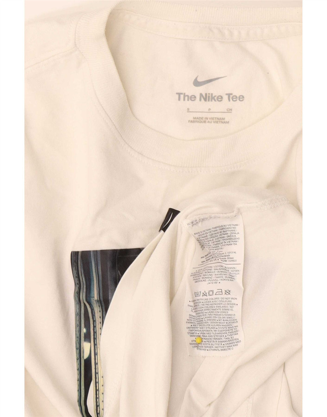 Nike T-shirt graphique pour hommes, petit, en coton blanc