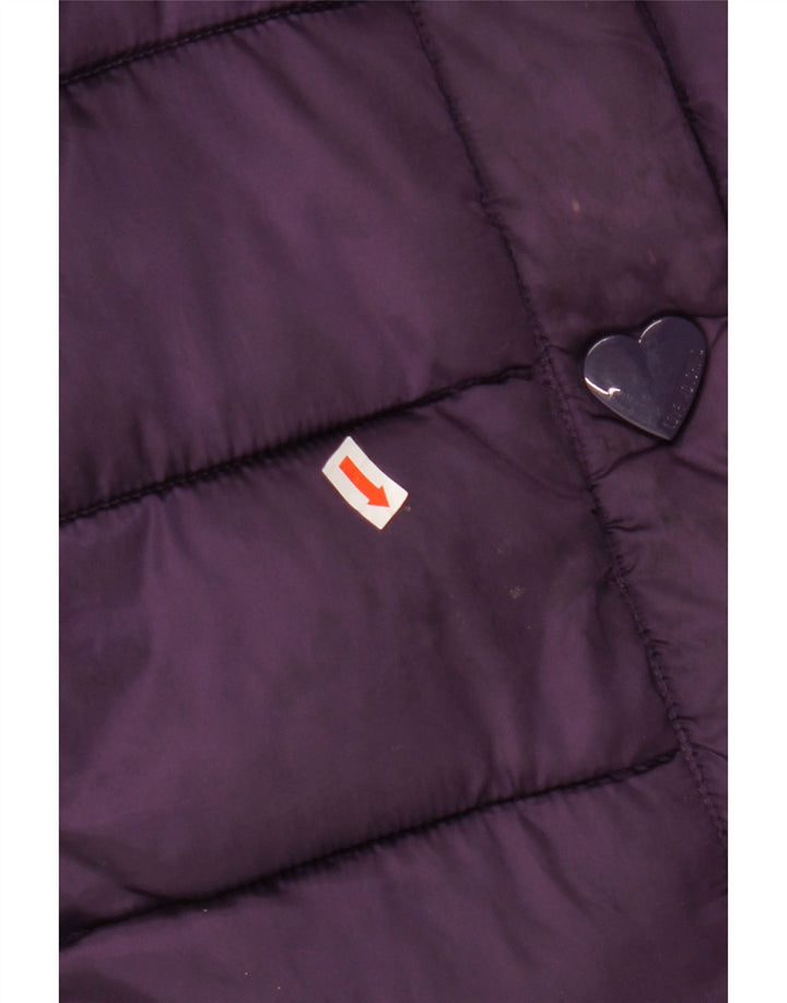 MOSCHINO Womens Padded Jacket UK 10 Small Purple Polyamide