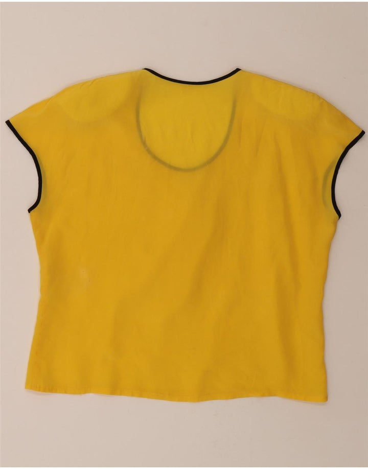 VINTAGE Womens Blouse Top IT 46 Large Yellow Vintage Vintage and Second-Hand Vintage from Messina Hembry 