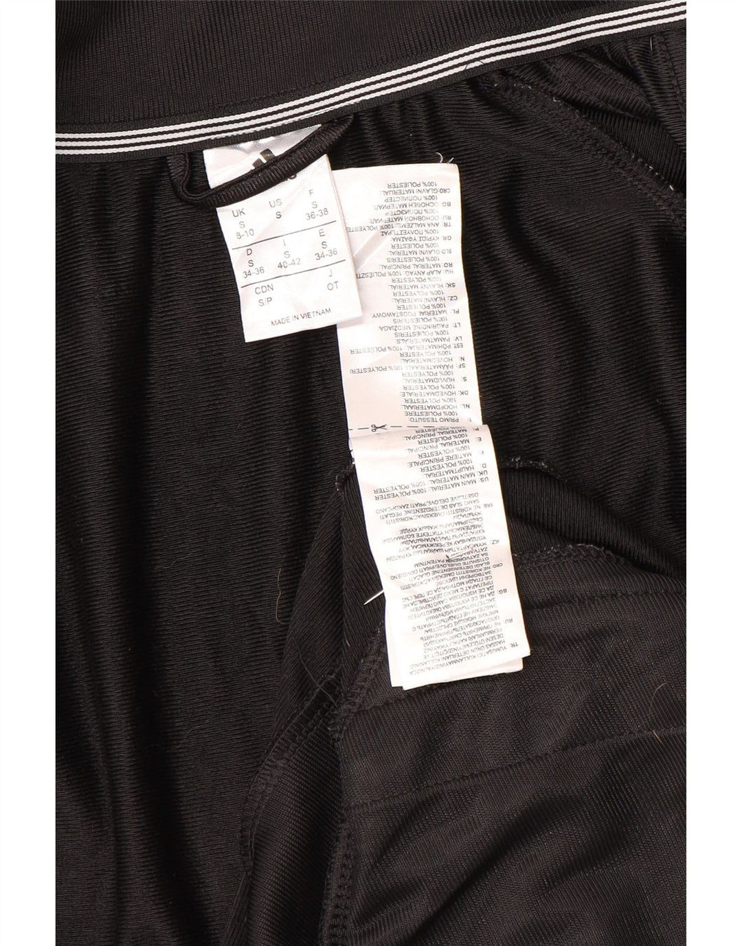 Adidas Womens Tracksuit Top Jacket UK 8/10 Small Black Polyester