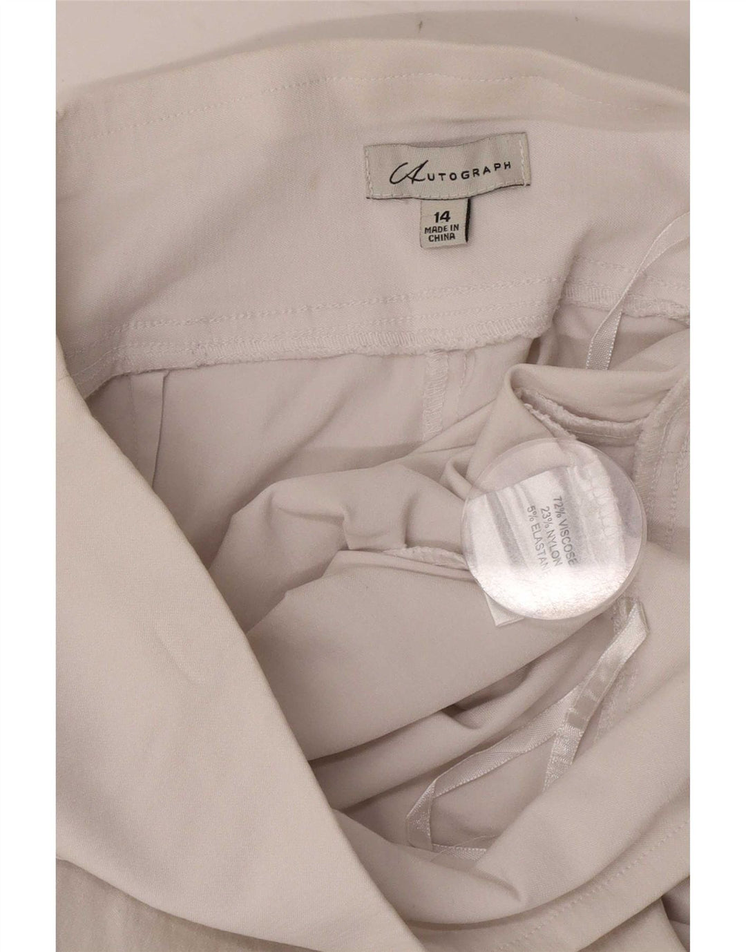 Marks & Spencer Womens Autograph Leggings UK 14 Large W34  White Viscose