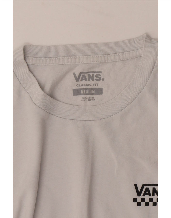 Мужская футболка классического кроя Vans, хлопковый топ среднего серого цвета