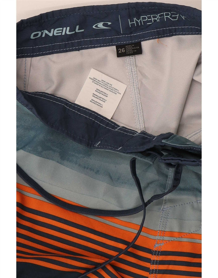 Pantaloncini da bagno grafici da uomo O'Neill XS poliestere a righe multicolore