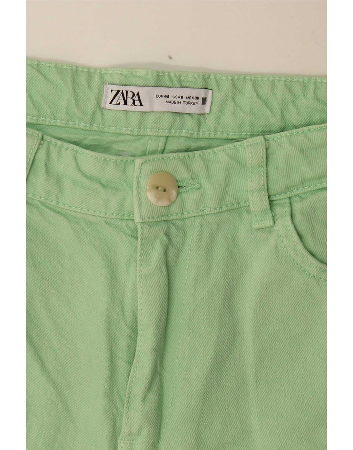 Zara Womens Straight Jeans EU 40 Medium W30 L26 Green Cotton