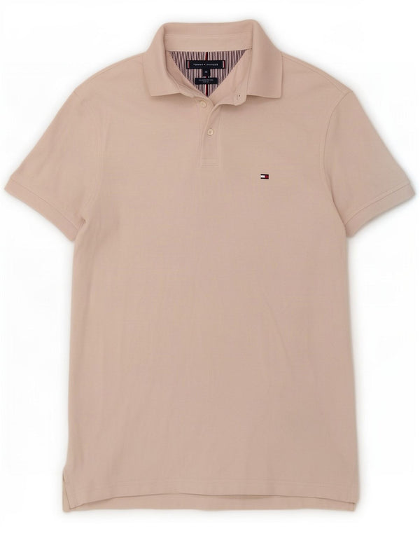 Tommy Hilfiger Herren Slim Fit Poloshirt XS Weiße Baumwolle