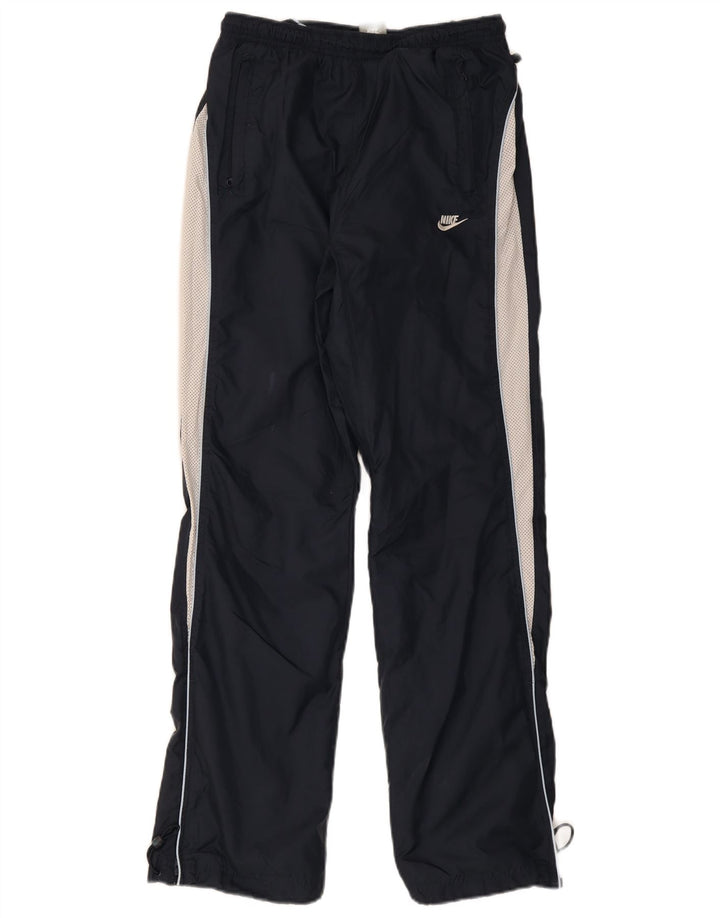 Nike Mens Tracksuit Trousers Medium Navy Blue Colourblock Nylon