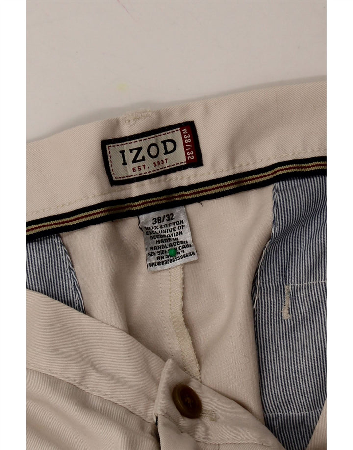 IZOD Mens Straight Chino Trousers W38 L32 Beige Cotton Vintage Izod and Second-Hand Izod from Messina Hembry 