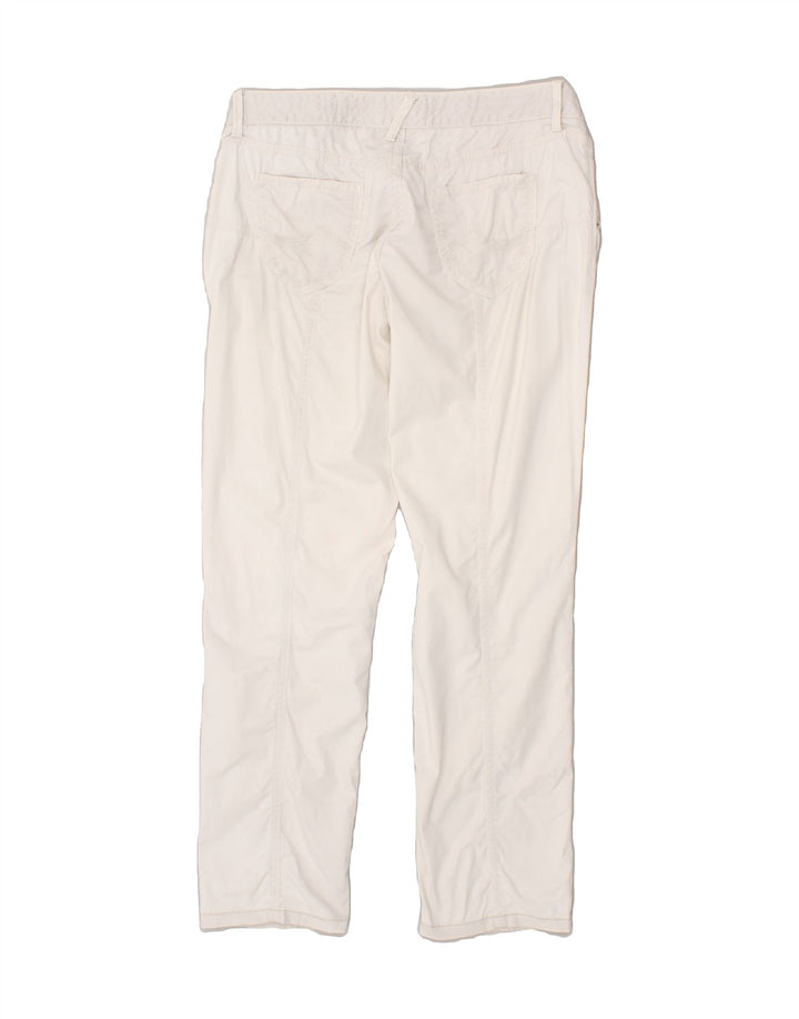 MASSIMO DUTTI Womens Chino Trousers W32 L29 Off White Cotton | Vintage Massimo Dutti | Thrift | Second-Hand Massimo Dutti | Used Clothing | Messina Hembry 