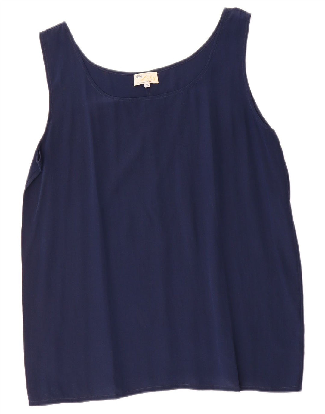 Colete feminino vintage UK 14 médio azul marinho