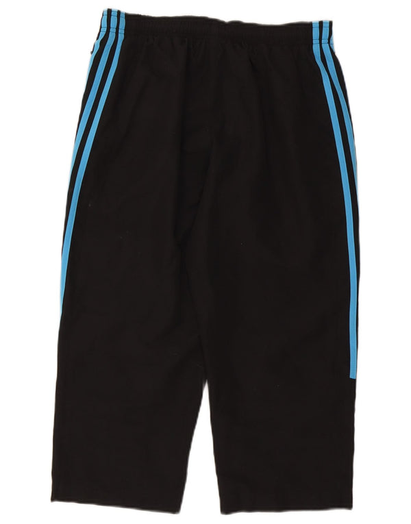 Adidas Womens Capri Tracksuit Trousers UK 10 Small Black Polyester