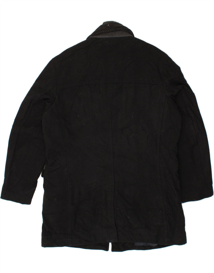 MICHAEL KORS Mens Overcoat UK 42 XL Black Wool Vintage Michael Kors and Second-Hand Michael Kors from Messina Hembry 