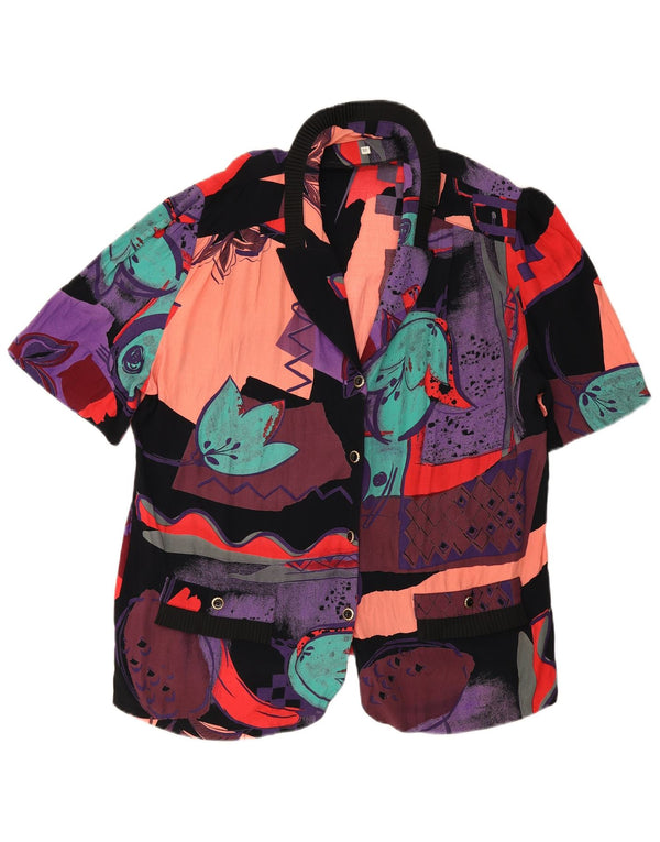 Jachetă vintage pentru femei cu model abstract IT 52 2XL multicolor