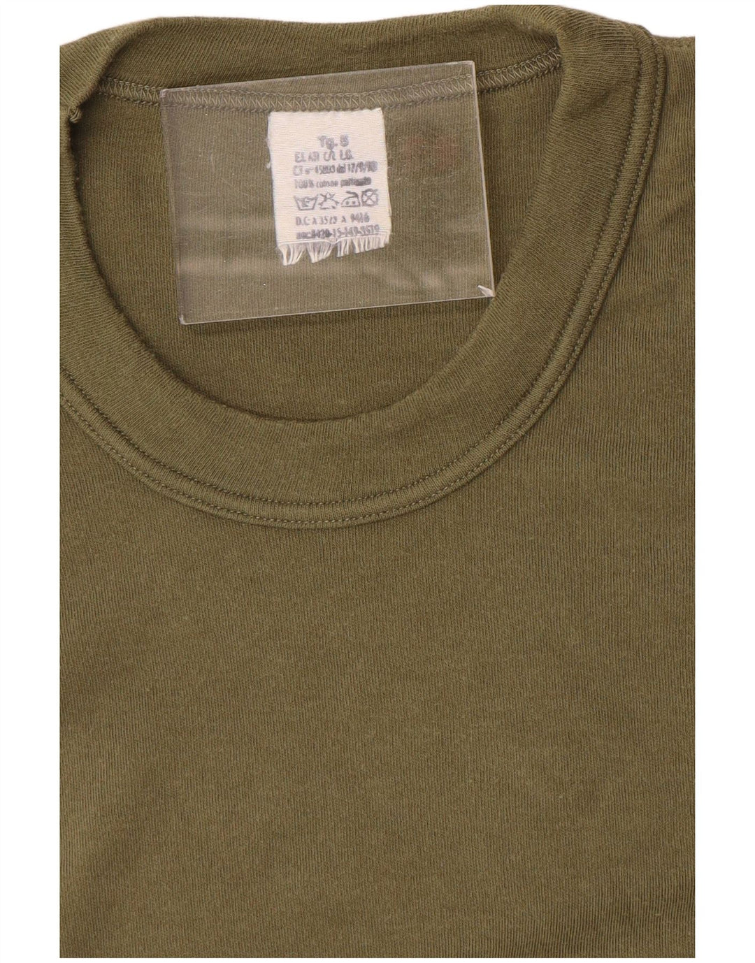 T-shirt da uomo vintage Top in cotone kaki medio