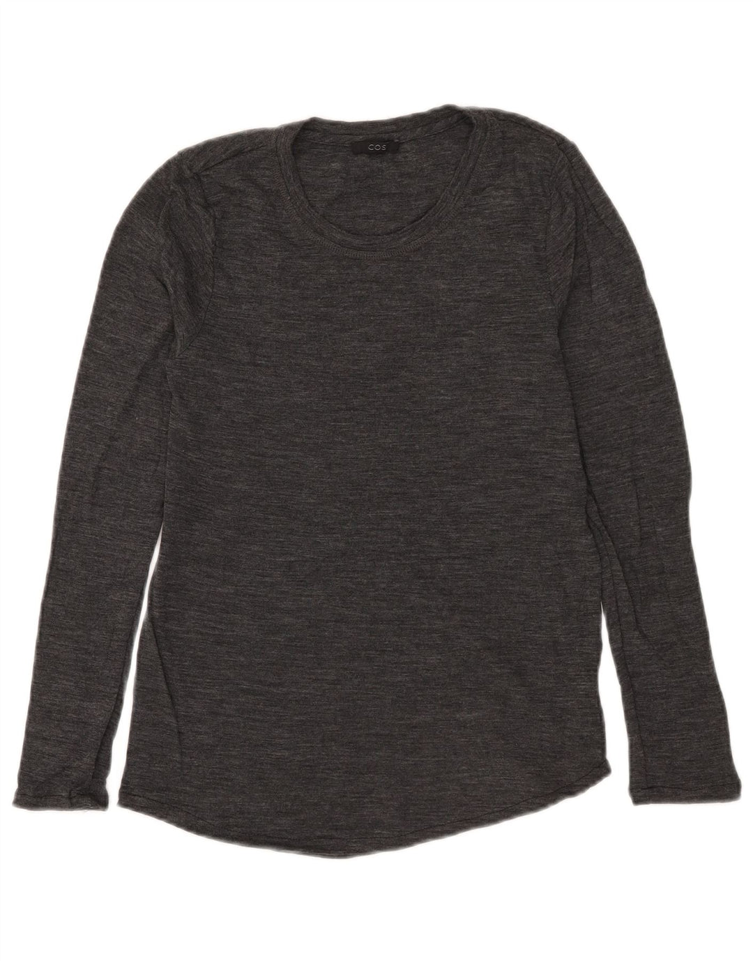Cos Womens Crew Neck Jumper Sweater UK 14 Large Grey Wool