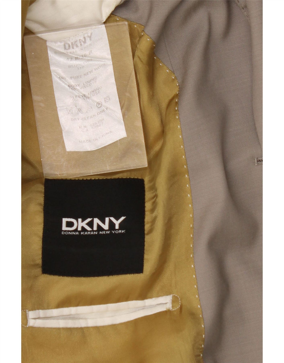 DKNY Mens 2 Button Blazer Jacket UK 40 Large Grey Wool