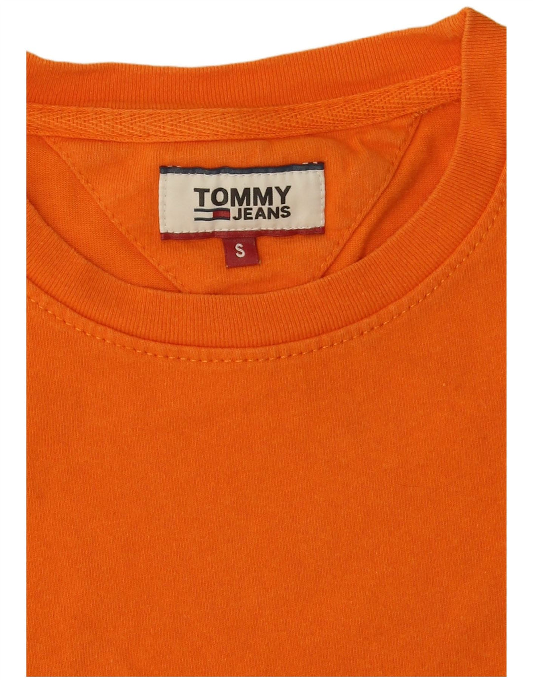 Tommy Hilfiger Mens T-Shirt Top Small Orange Cotton