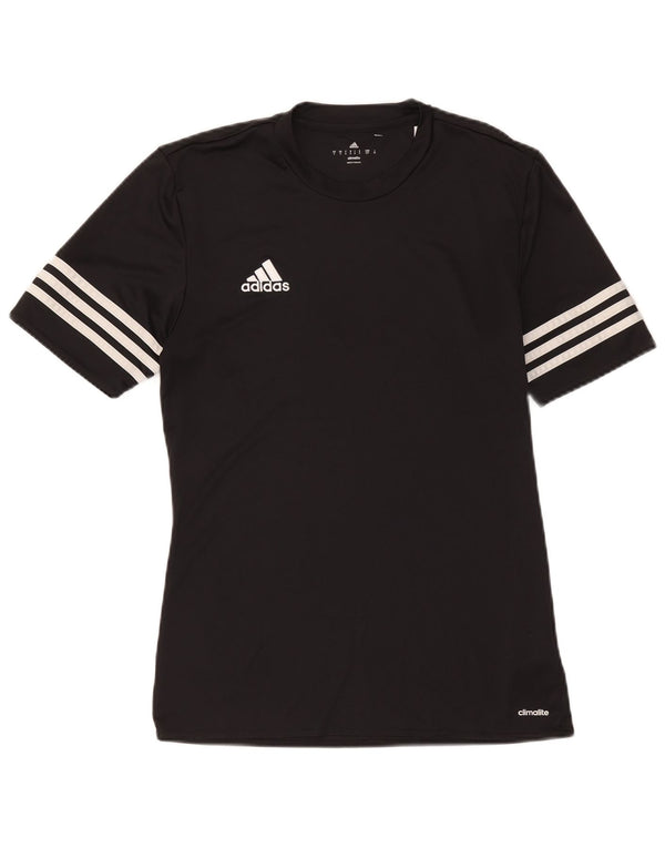 Adidas Mens Climalite Camiseta Top Pequeno Poliéster Preto