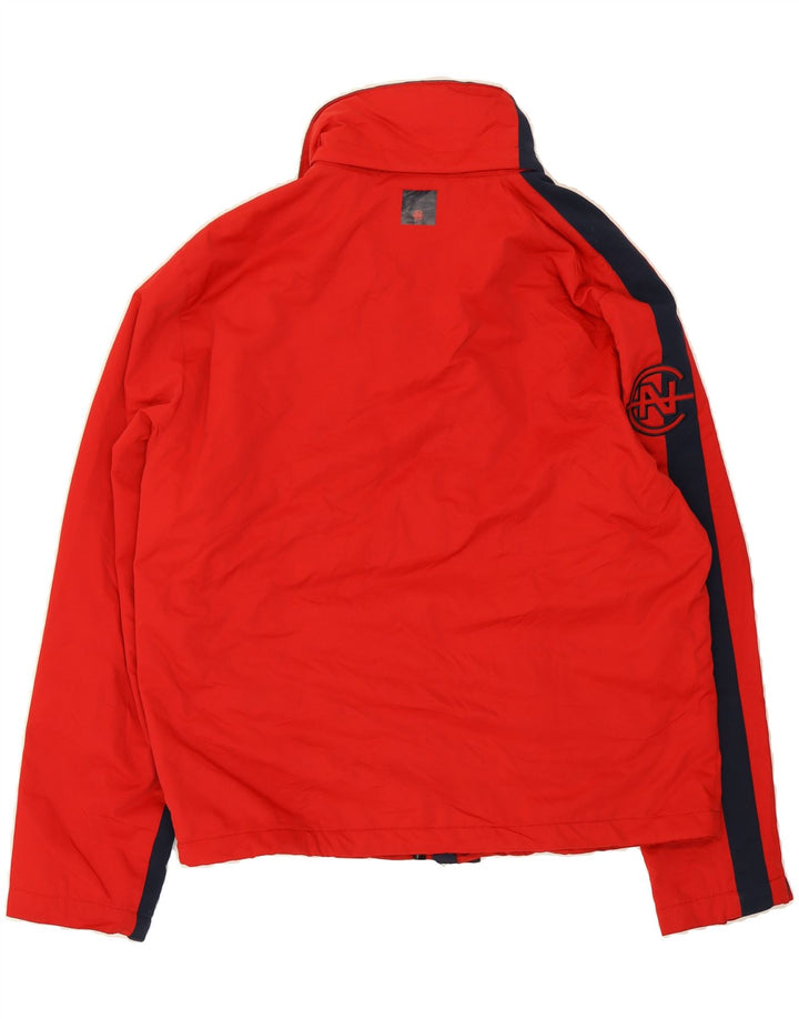 NAUTICA Mens Windbreaker Jacket UK 38 Medium Red Colourblock Nylon Vintage Nautica and Second-Hand Nautica from Messina Hembry 