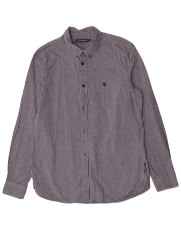 French Connection Mens Shirt Large Blue