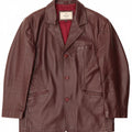 VINTAGE Mens Leather Jacket XL Brown Leather Classic