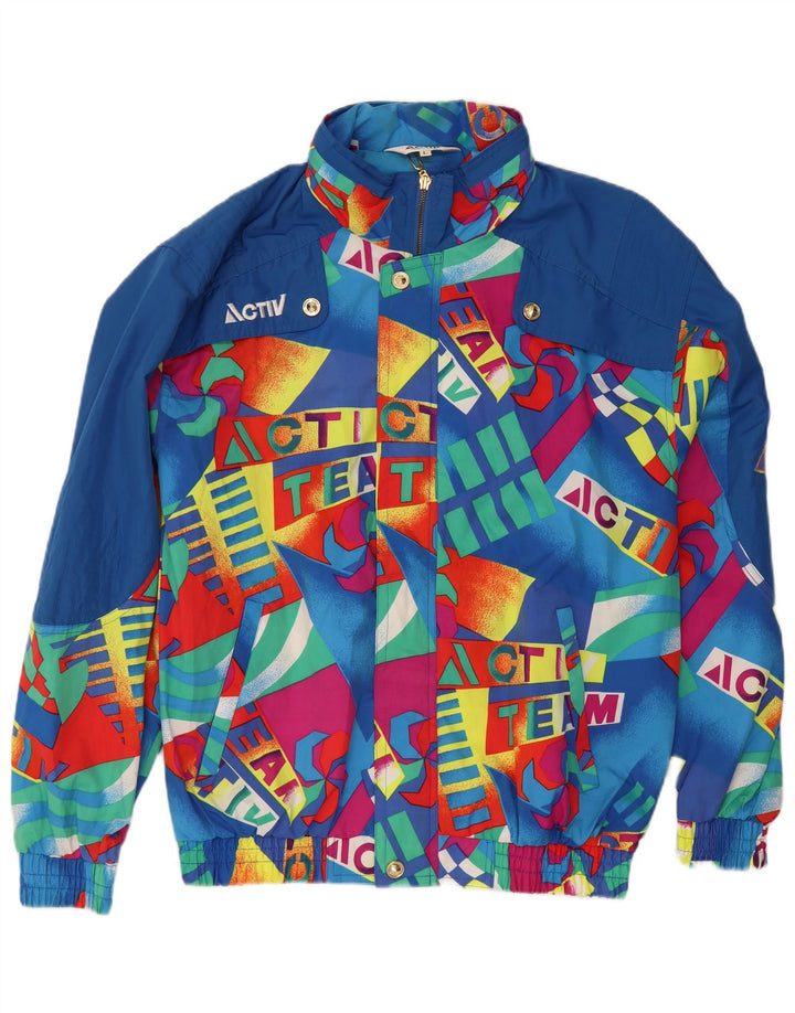 Ενεργό ανδρικό μπουφάν με κουκούλα Bomber UK 40 Large Blue Colourblock