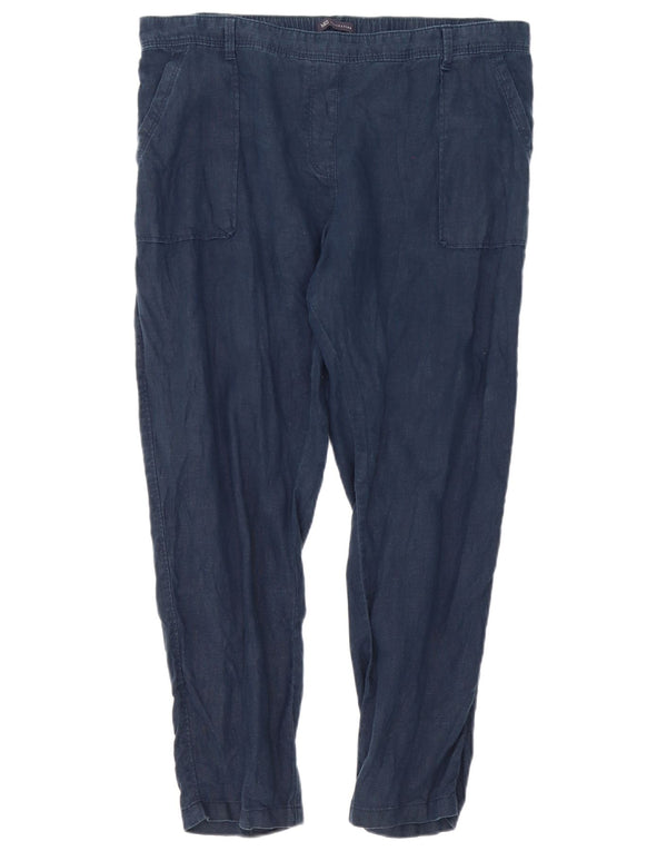 Pantaloni chino slim da donna Marks & Spencer UK 16 Large W38 L27 Blu navy