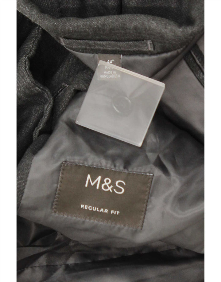Jachetă pentru bărbați Marks & Spencer, cu 2 nasturi, cu ajustare normală, mărimea 44 XL, gri